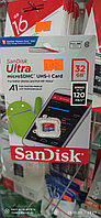 Карта памяти SD 32Gb Class 10 Micro SDXC SanDisk UHS-I Uitra Android 120MB/s premium