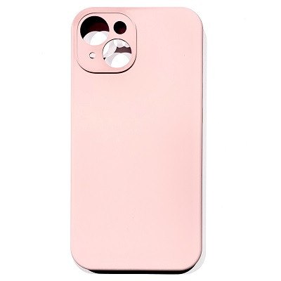 Силиконовый чехол Silicone Case с закрытым низом и защитой камеры светло-розовый для Apple iPhone 14 Plus - фото 1 - id-p192168626