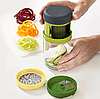 СПИРАЛЬНЫЙ СЛАЙСЕР С ТРЕМЯ ЛЕЗВИЯМИ И КОНТЕЙНЕРОМ 3 В 1 HAND-HELD SPIRALIZER, фото 4