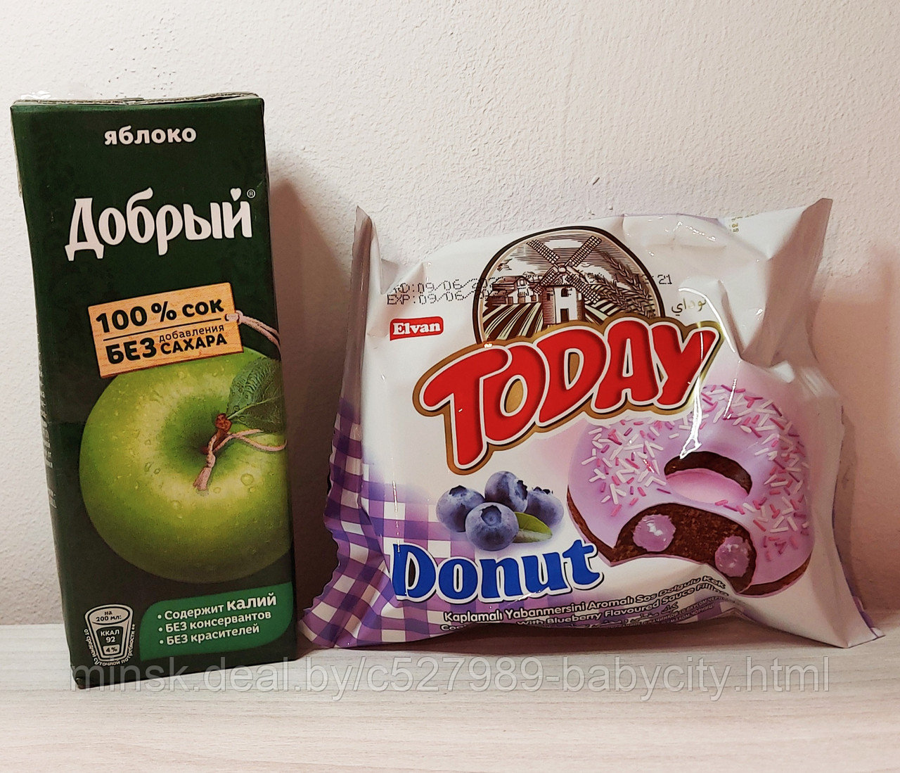 Сок и Donut (угощение для детей)