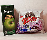 Сок и Donut (угощение для детей)