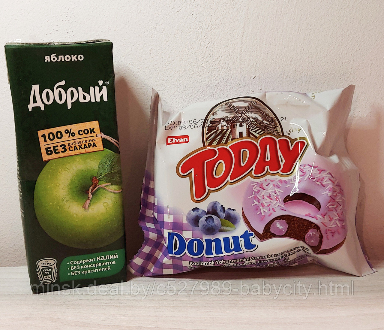 Сок и Donut (угощение для детей) - фото 1 - id-p192187285