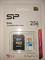 Карта памяти micro SDXC 256GB SP256GBSTXBU1V20SP class10 UHS-I U1 с адаптером Silicon Power