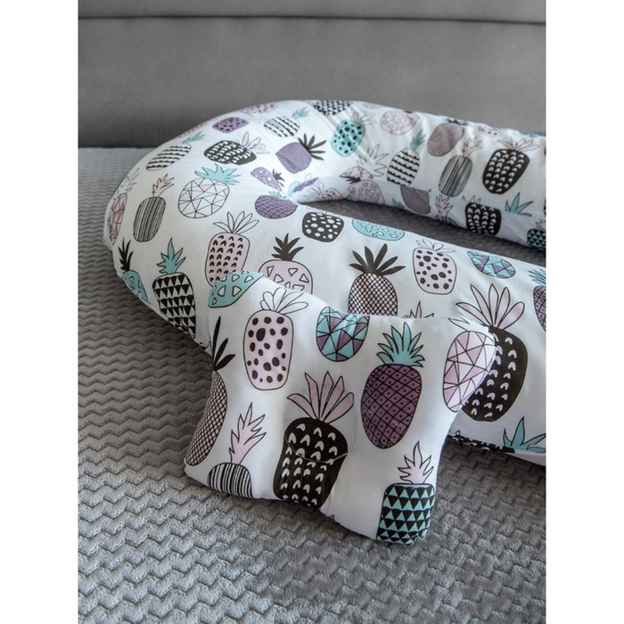 Подушка для беременных «U Комфорт» и подушка для младенцев «Малютка», принт Ананасики - фото 2 - id-p192214044