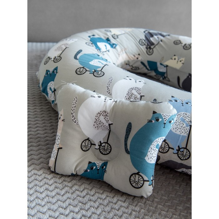 Подушка для беременных «U Комфорт» и подушка для младенцев «Малютка», принт Велосипедисты - фото 2 - id-p192214046
