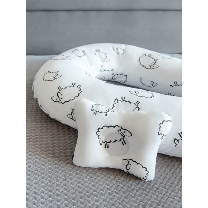 Подушка для беременных «U Комфорт» и подушка для младенцев «Малютка», принт Овечки - фото 2 - id-p192214056
