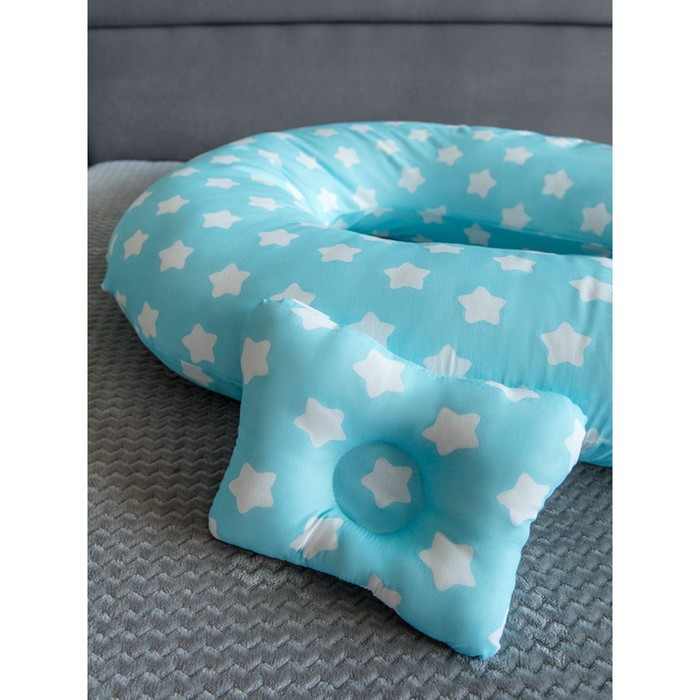 Подушка для беременных «U Комфорт» и подушка для младенцев «Малютка», принт пряники бирюза - фото 2 - id-p192214057