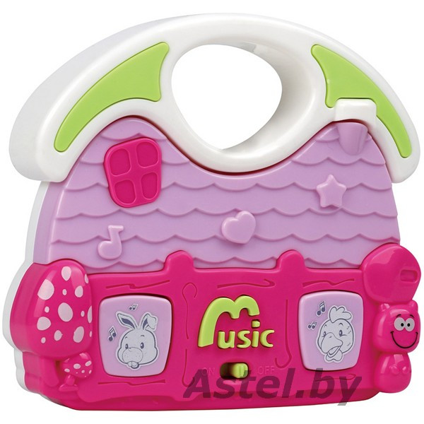 PITUSO Развивающая игрушка Музыкальный дом (розовый) (свет,звук) 12,5*11,5*3,5 см K999-105G - фото 1 - id-p192256317