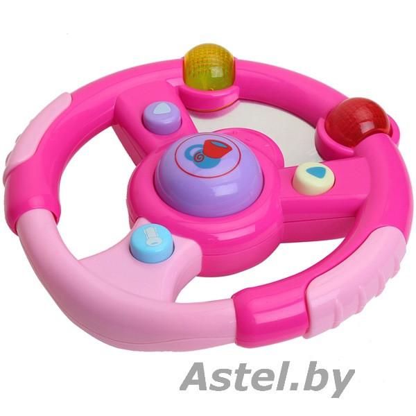 PITUSO Развивающая игрушка Музыкальный руль (розовый) (свет,звук) 17*17*5 см K999-68G - фото 1 - id-p192256320