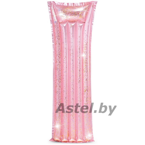 Надувной матрас розовый с блёстками, 1,70м х 53см Intex 58720EU - фото 2 - id-p192255835