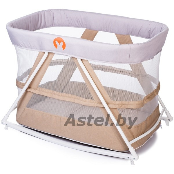 Колыбель BabyHit Rocking Crib (beige) бежевая (складная, манеж) - фото 2 - id-p192257050