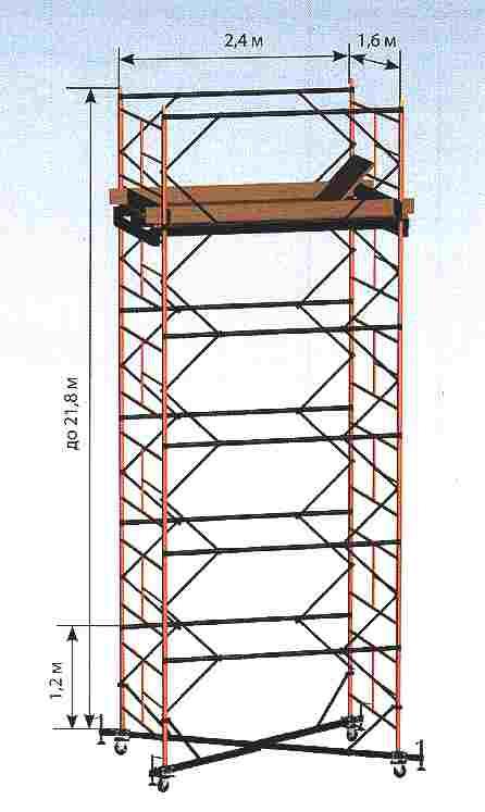 Вышка строительная Витязь (тура, подмости, помост) - фото 1 - id-p192258318
