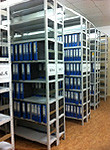 Стеллаж архивный полочный