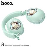 Беспроводные наушники Hoco ESD11 полноразмерные, цвет: ментоловый (подсветка, с котиком)  8 Hours!!!  NEW!!!, фото 3
