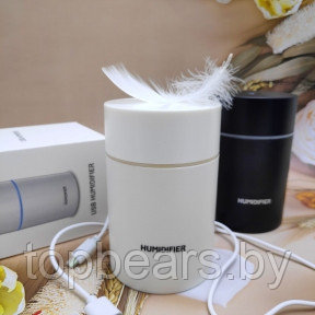 Портативный светодиодный аромадиффузор (увлажнитель воздуха ароматический) USB Humidfier 200 ml белый JS01 - фото 1 - id-p192277702