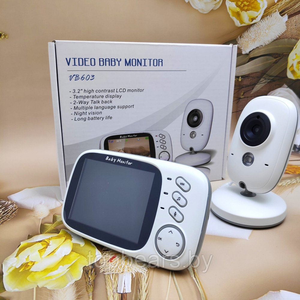 Видео няня беспроводная Video Baby monitor VB-603 (датчик температуры, ночное видение, 8 колыбельных, 2-х - фото 8 - id-p192277710