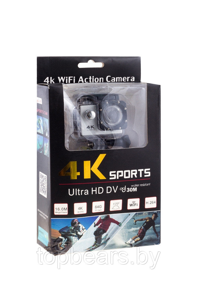 Экшн камера 4К Ultra HD Sports (4K WiFi Action Camera). Качество А Черный - фото 4 - id-p156549716