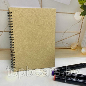 Скетчбук А5, 40 листов блокнот Sketchbook с плотными белыми листами для рисования (белая бумага, спираль), фото 1