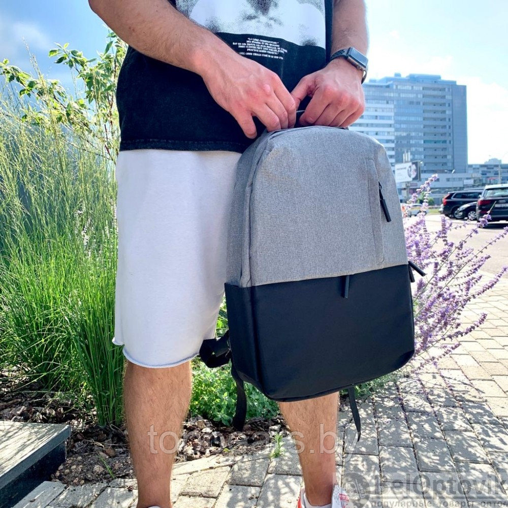 Городской рюкзак Urban с USB и отделением для ноутбука до 15.75 Серый с синим - фото 8 - id-p181796975
