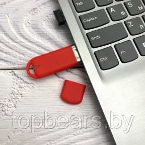 USB накопитель (флешка) Shape с покрытием софт тач, 16 Гб Красная