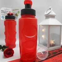Анатомическая бутылка с клапаном Healih Fitness для воды и других напитков, 500 мл. Сито в комплекте Красная