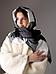 Шарф теплый женский осенний платок косынка шарфик палантин в клетку кашемировый мягкий на голову шею, фото 4