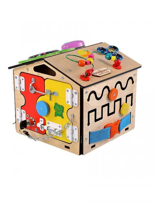 Бизиборд домик со светом бизидом развивающая игрушка дом для малышей девочек мальчиков детей - фото 5 - id-p192279585