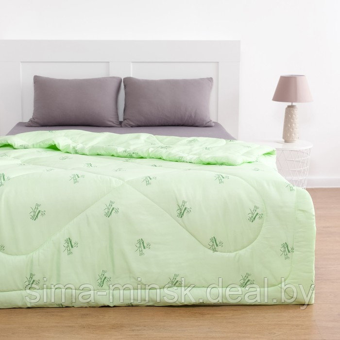Одеяло Бамбук 140х205 см, полиэфирное волокно 200 гр/м, пэ 100% - фото 1 - id-p192282290