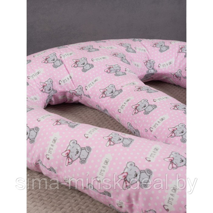 Подушка для двойняшек «Мишка с бантом», холлофайбер, бязь - фото 4 - id-p192282385