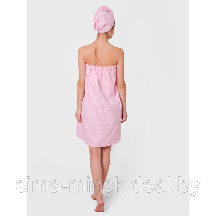 Набор банный женский, размер 78x145 см, цвет розовый - фото 2 - id-p192282447
