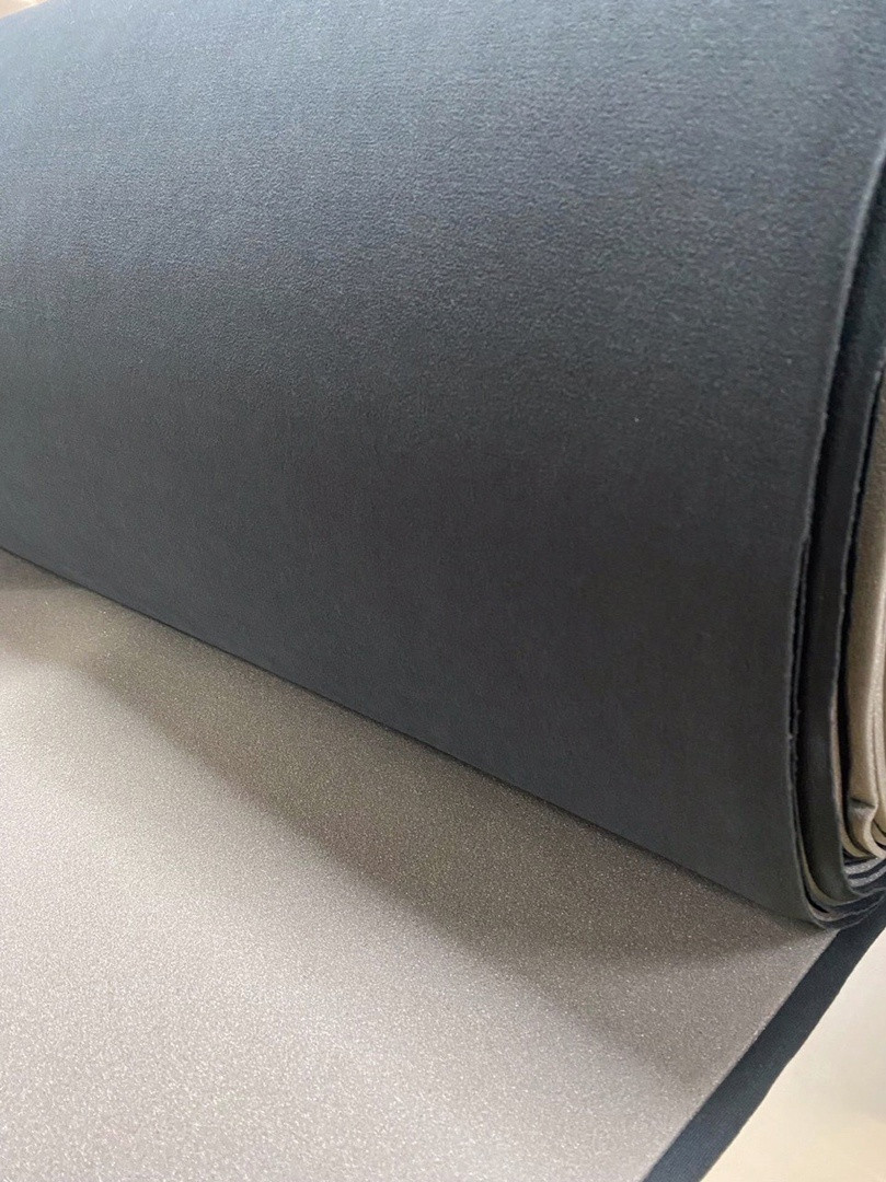 Потолочная ткань велюр (Premium) на поролоне 3мм / темно-серый / Польша - фото 1 - id-p132687494
