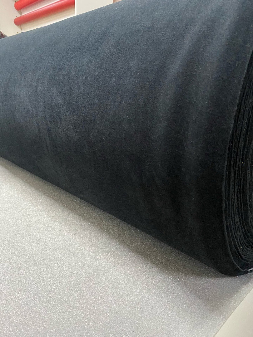 Потолочная ткань велюр (Premium) на поролоне 3мм / графит / Польша - фото 1 - id-p150852141