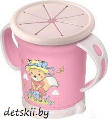Чашка детская Пластишка Для сухих завтраков 270 мл розовый