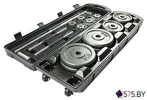 Гантели с грифом для штанги Atlas Sport Набор металлический 50 кг, фото 2