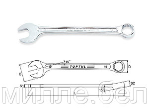 Ключ комбинированный 11мм 15° TOPTUL