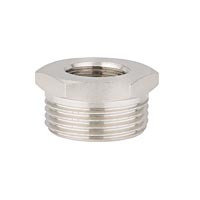 Футорка н/в латунная никелированная 1,1/2"Мх3/4"F PFTF89, фото 2