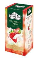Чай черный пакетированный"Ahmad Tea" Strawberry Cream 25 шт