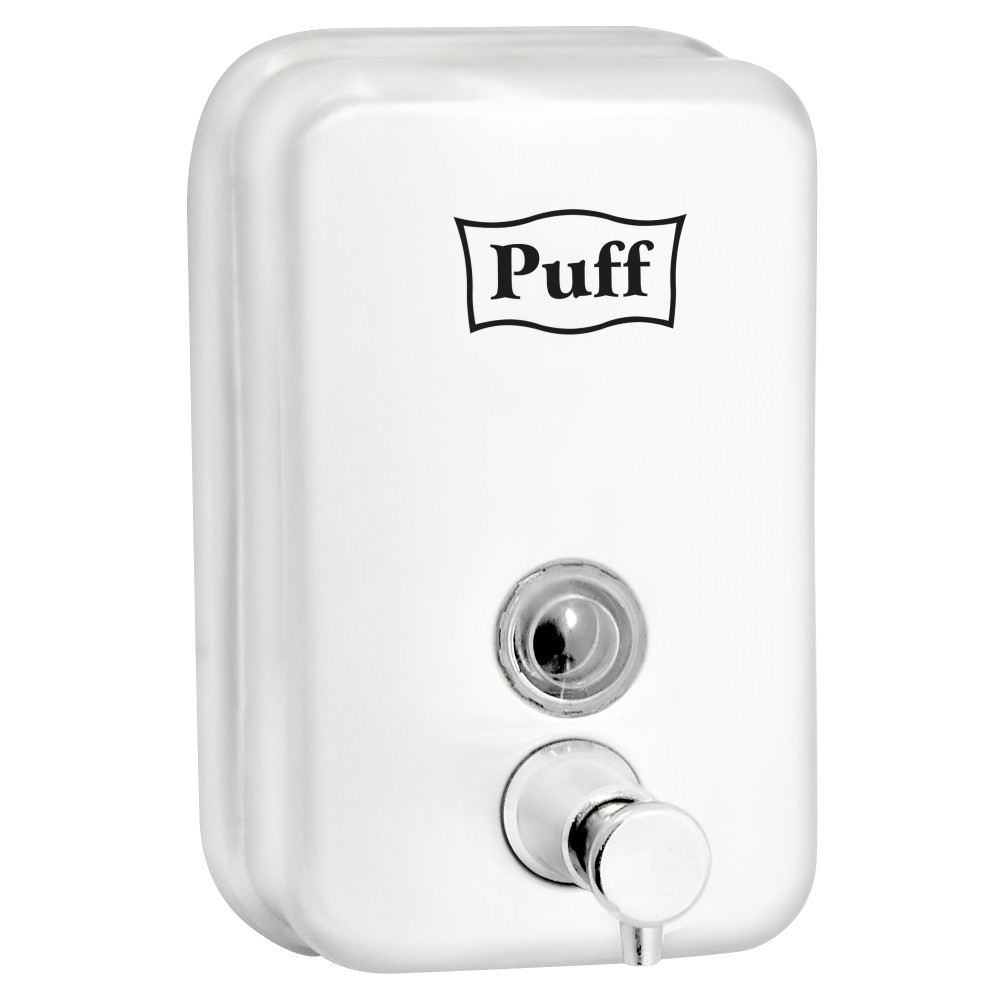 Дозатор для жидкого мыла Puff-8605W нержавейка, 500мл (белый)