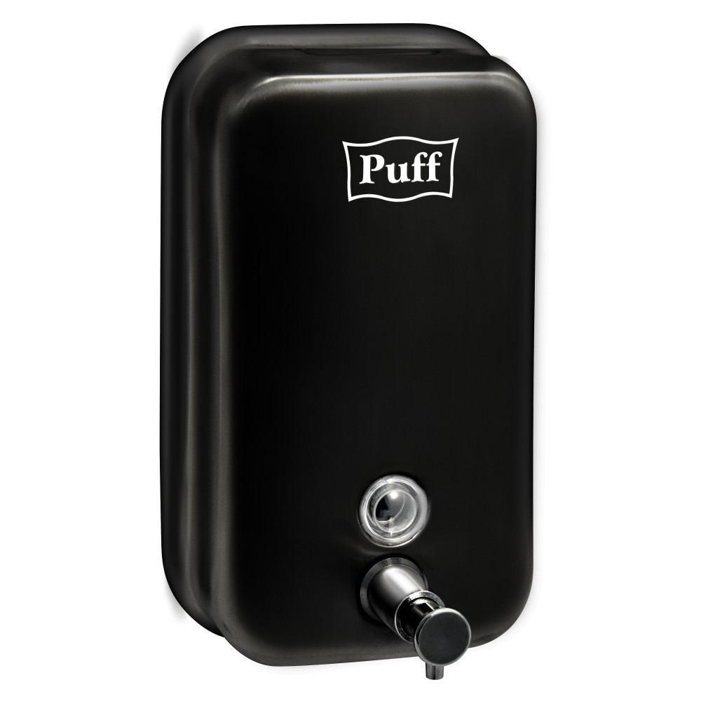 Дозатор для жидкого мыла Puff-8615BL нержавейка, 1000мл (черный)