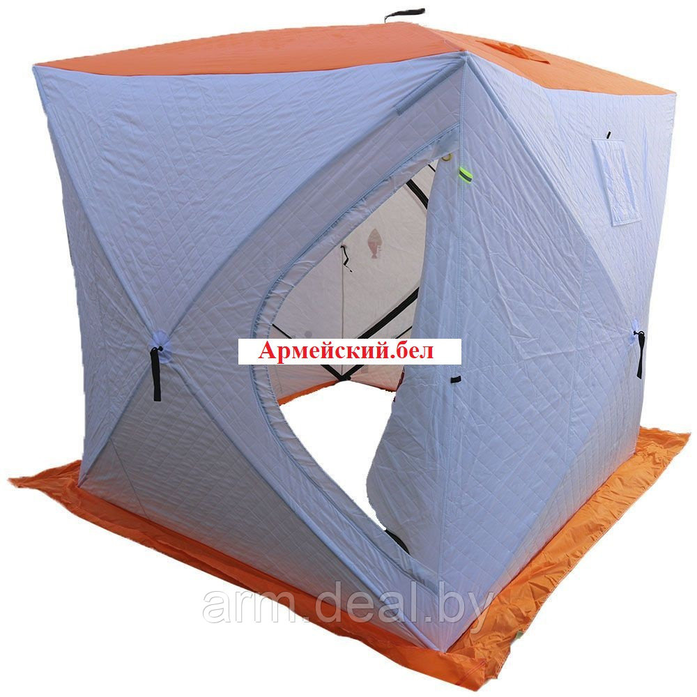 Палатка "КУБ-2" утеплённая,3-слойная для зимней рыбалки ,180х180х180 см - фото 8 - id-p192323862