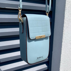 Женская сумка клатч BAELLERRY Show You 8612 для телефона с ремешком Нежно-голубая, фото 1