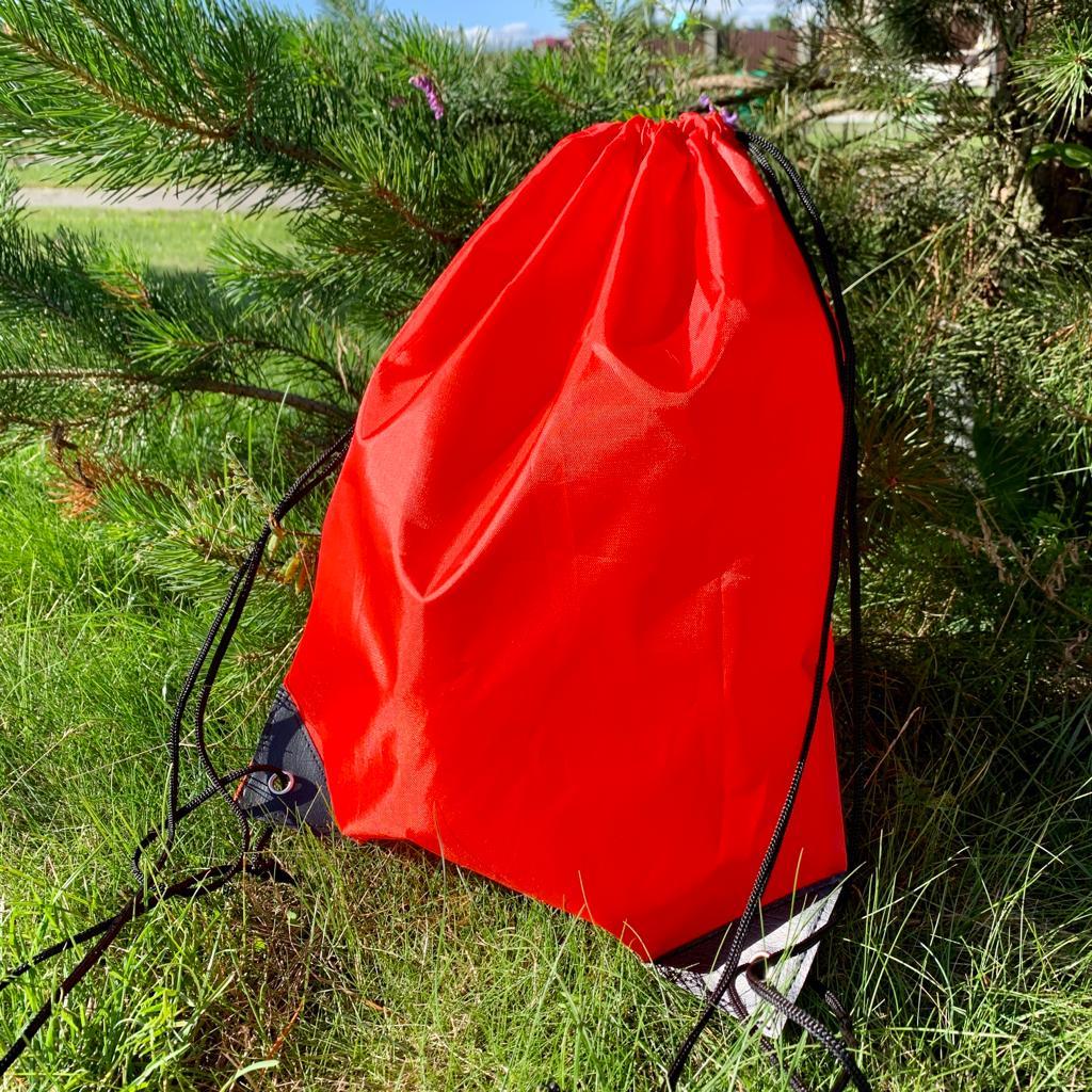 Рюкзак - мешок “Tip” для спортивной и сменной обуви / Компактный, сверхлегкий, усиленный Красный
