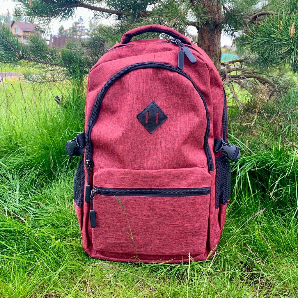 Городской рюкзак "Gerk " с USB и отделением для ноутбука до 17,32" Красный
