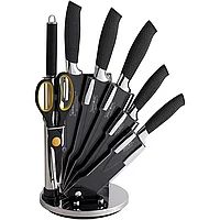 Набор металлических ножей на подставке Royalty Line RL-BLK8W