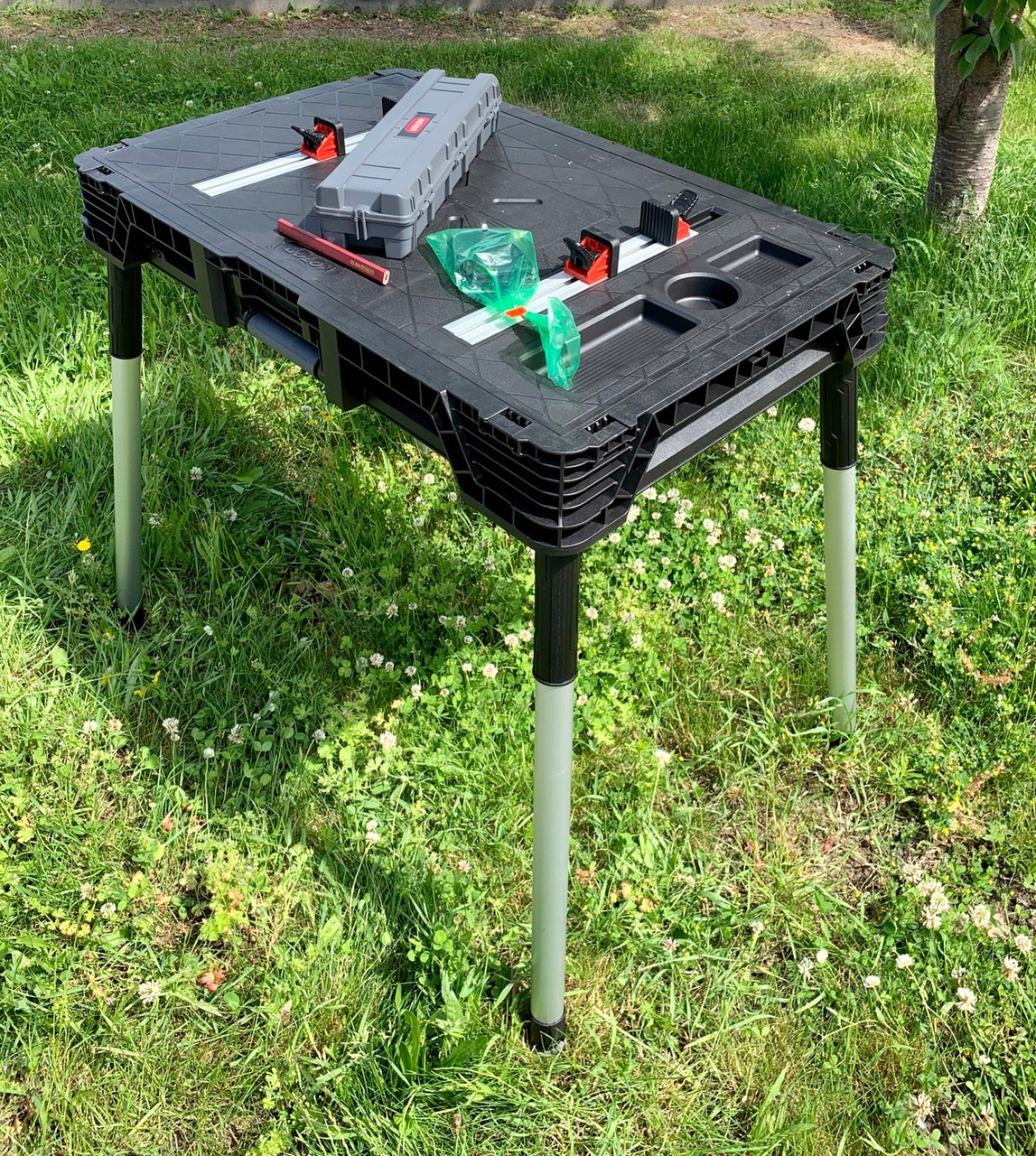 Верстак складной Keter Job Made Portable Table, черный/серый - фото 4 - id-p191638909