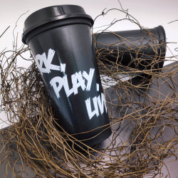 Стакан тамблер для кофе Wowbottles и других напитков с кофейной крышкой, 400 мл Work, play live!