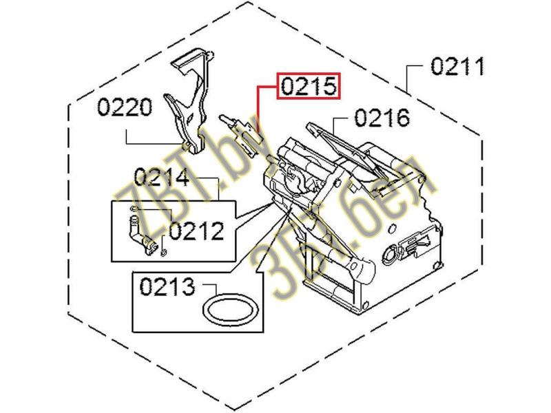 Соединитель к заварочному блоку для кофемашины Bosch 00636486 - фото 6 - id-p35828669