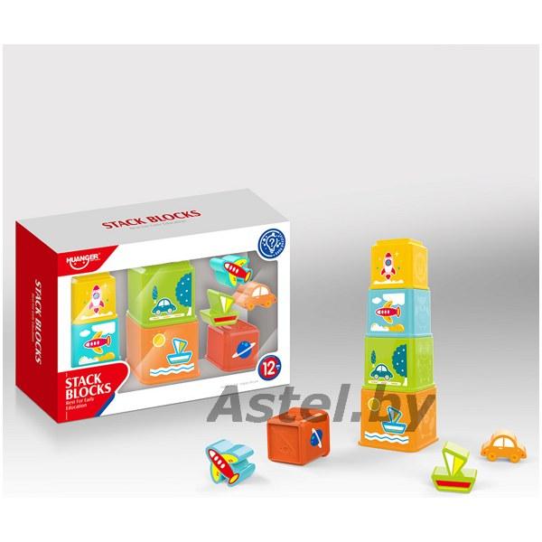 HAUNGER Игровой набор ПИРАМИДКА (5 стаканчиков,3 игрушки) HE0225 - фото 1 - id-p192341706