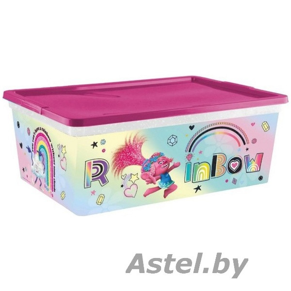 Ящик для игрушек Trolls 10л розовый - фото 1 - id-p192342277