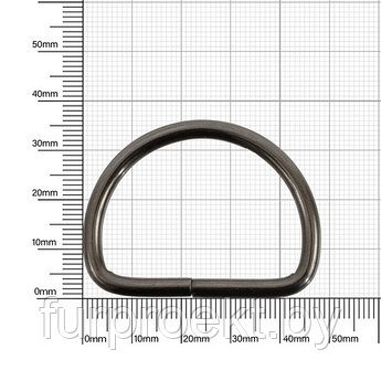 Полукольцо 40,0х28,5мм (4мм) блек никель роллинг